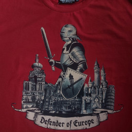 Футболка Übermensch “Defender of Europe” бордовая