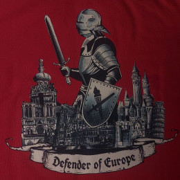 Футболка Übermensch “Defender of Europe” бордовая