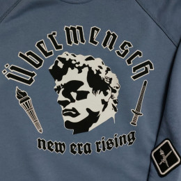 Толстовка Übermensch “Authentic Logo” светлый индиго