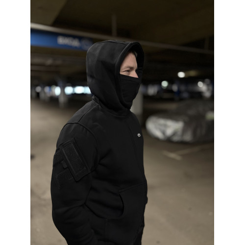 Зиппер с маской в капюшоне "Хурдал" черный