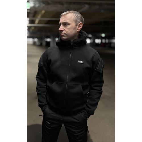Зиппер с маской в капюшоне "Хурдал" черный